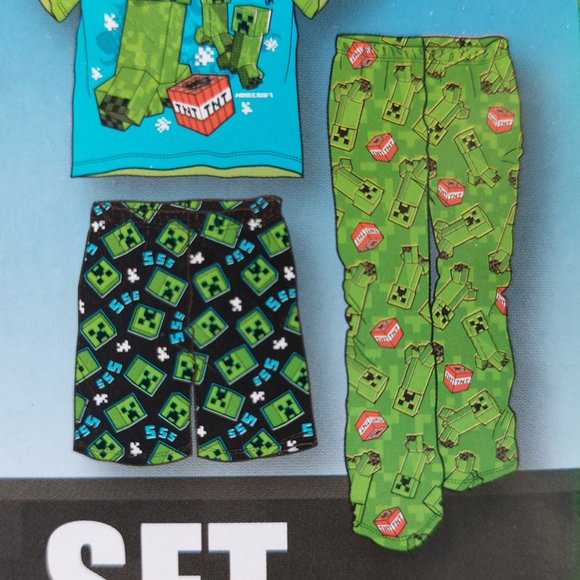 3-$30 Minecraft Licensed Extra Soft Polyester Pajama Set - Picture 3 of 9